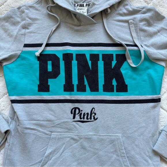Victoria's Secret PINK | Gray Crossover Funnel Neck Hoodie | Size Extra Small - Picture 12 of 12